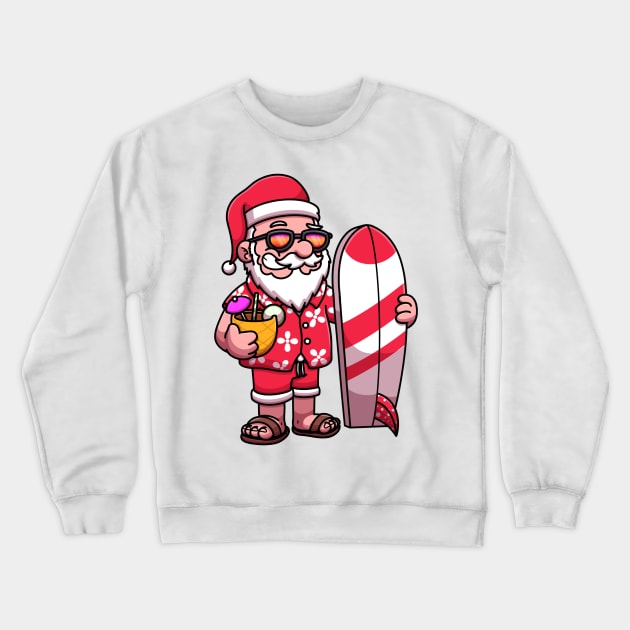 Santa On Vacation Crewneck Sweatshirt by TheMaskedTooner